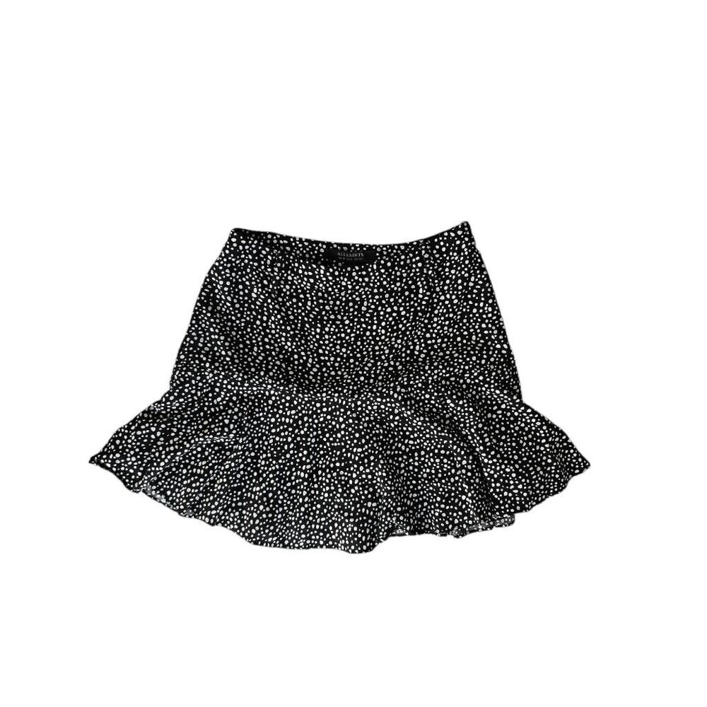 allsaints patterned a-line mini skort
